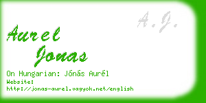 aurel jonas business card